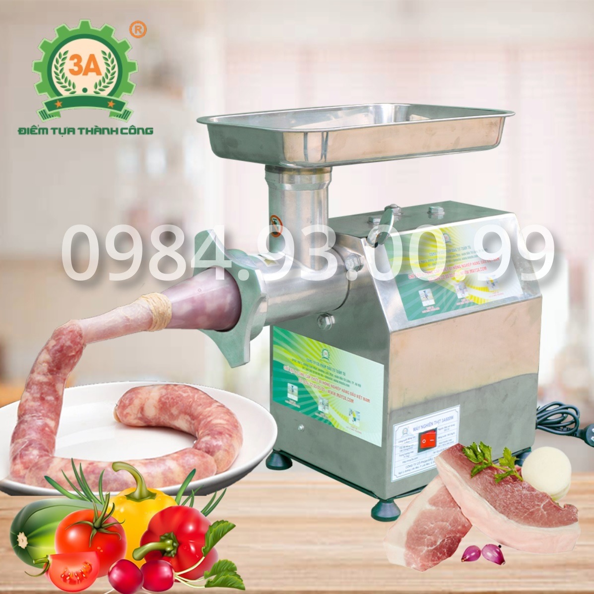 Máy xay thịt, đùn thịt 3A1,1kW