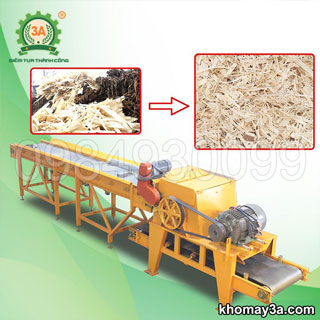Dây chuyền băm rác ván bóc 3A55Kw