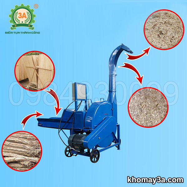 Máy băm rác ván bóc, vỏ cây 3A 9Z6A