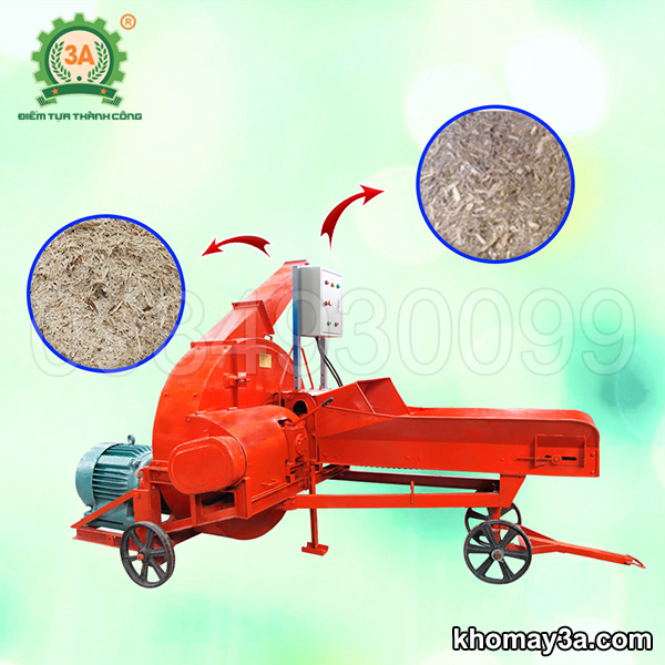 Máy băm vỏ cây keo, rác ván bóc 3A 9RC-130