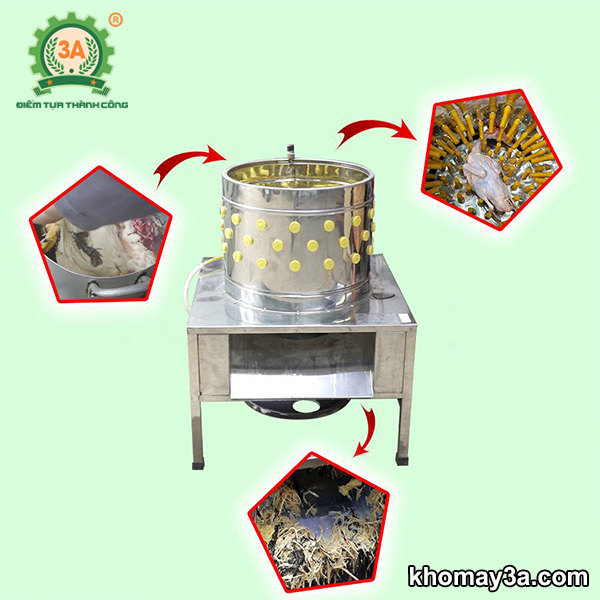 Máy làm lông gia cầm siêu sạch 3A1,5Kw