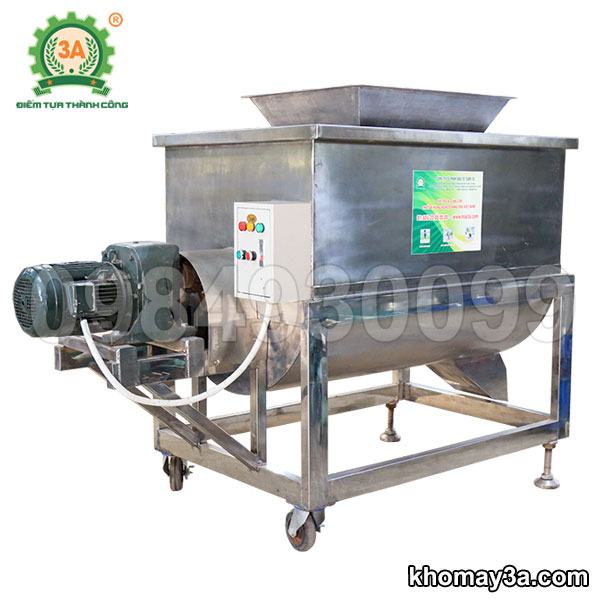 Máy trộn cám inox trục ngang