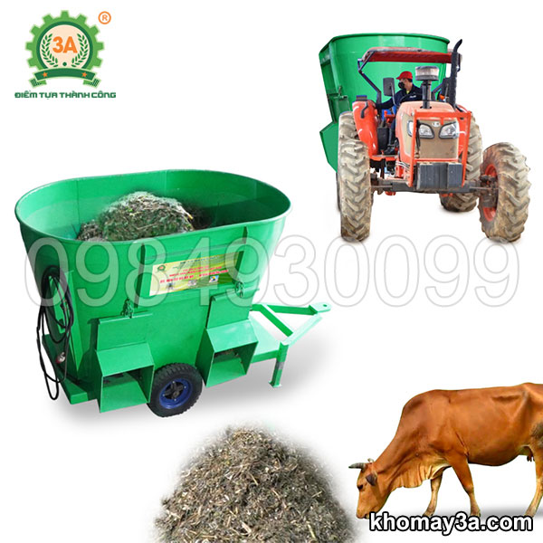Máy trộn rải thức ăn cho bò di động 3A