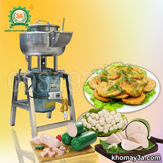 Máy xay thịt làm giò chả kinh doanh inox 3A3kw