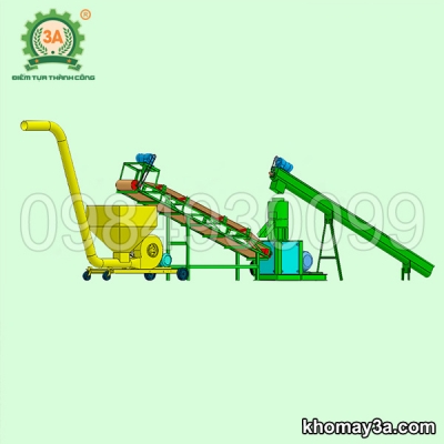 Dây chuyền ép viên nén gỗ 3A37Kw