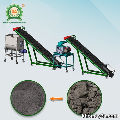 Dây chuyền nghiền phân hữu cơ 3A