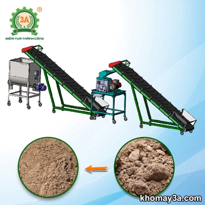 Dây chuyền nghiền phân hữu cơ 3A