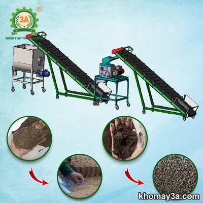 Dây chuyền nghiền phân hữu cơ 3A