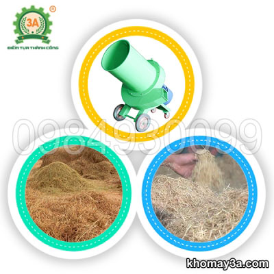 Máy băm rơm làm nấm