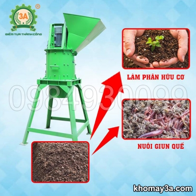 Máy đánh tơi phân bò 3A7,5Kw Máy đánh tơi phân bò 3A7,5Kw