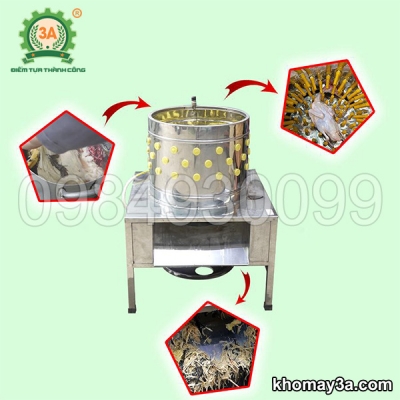 Máy vặt lông gà siêu sạch 3A1,5Kw