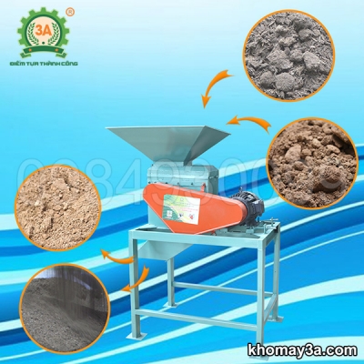 Máy nghiền đất, phân bón 2 trục 3A5,5Kw