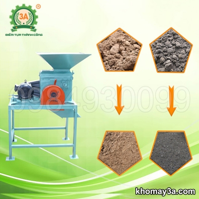Máy nghiền đất, phân bón 2 trục 3A5,5Kw