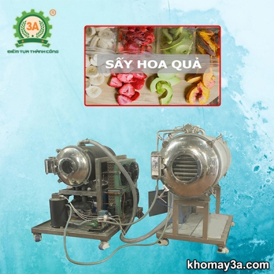 Máy sấy thăng hoa trái cây công nghiệp 3A 70kg/mẻ
