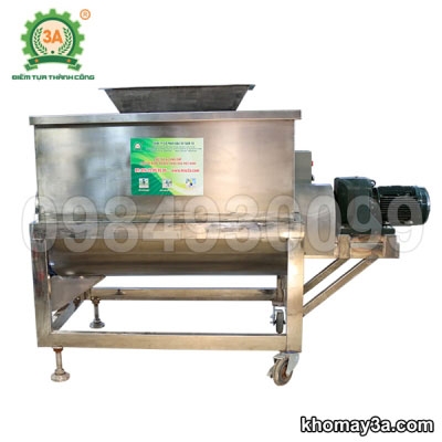 Máy trộn cám trục ngang inox 3A5,5Kw 1