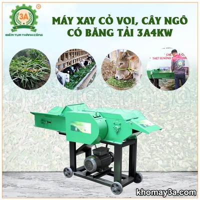 Máy xay cỏ voi, cây ngô có băng tải 3A4KW Máy xay cỏ voi, cây ngô có băng tải 3A4KW