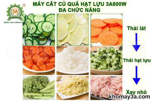 Máy thái rau củ đa năng 3A – Trợ thủ đắc lực cho nhà hàng, bếp ăn công nghiệp