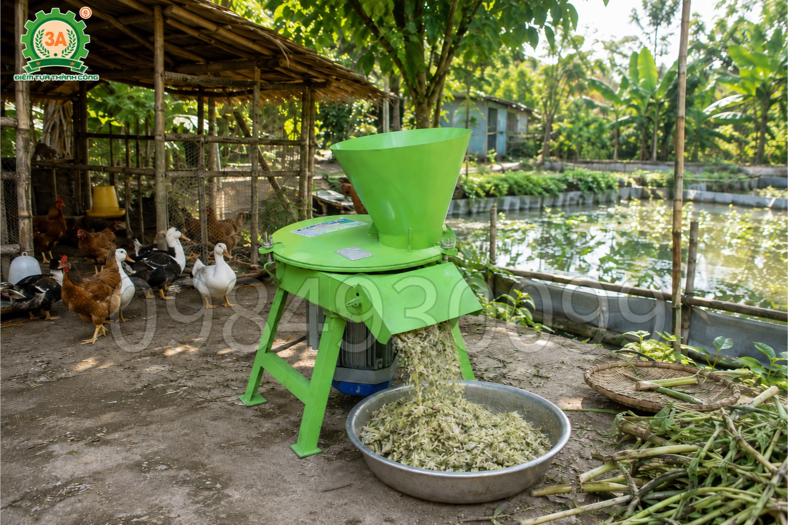 Máy Thái Chuối: Nuôi Gà, Vịt, Ốc Bươu Đều Dùng Được