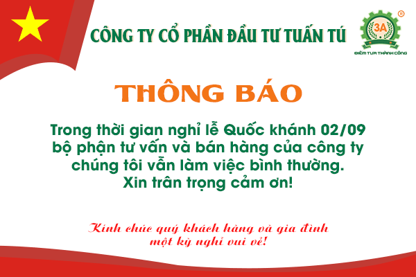 Thông báo lễ Quốc Khánh 2/9