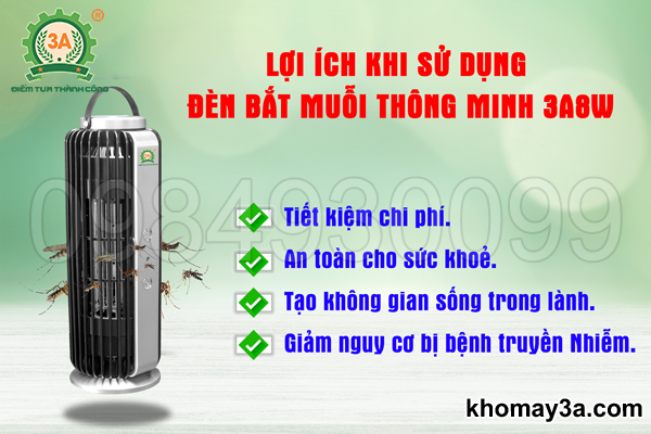 Lợi ích khi sử dụng Đèn bắt muỗi thông minh 3A8W