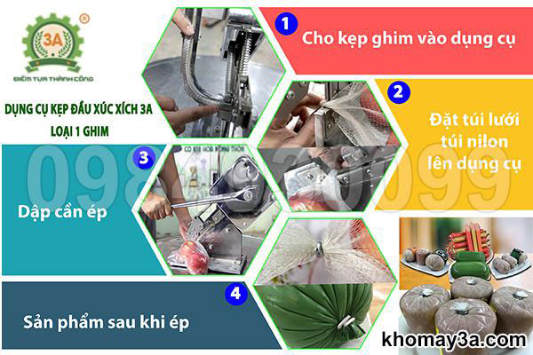 dụng cụ buộc đầu xúc xích