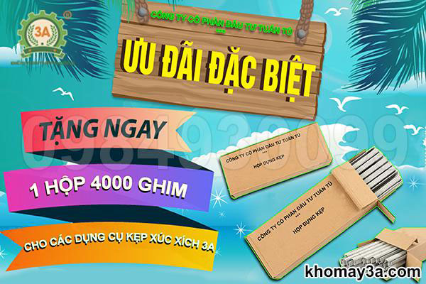 máy dập ghim đầu xúc xích