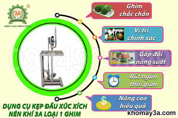 máy kẹp đầu xúc xích