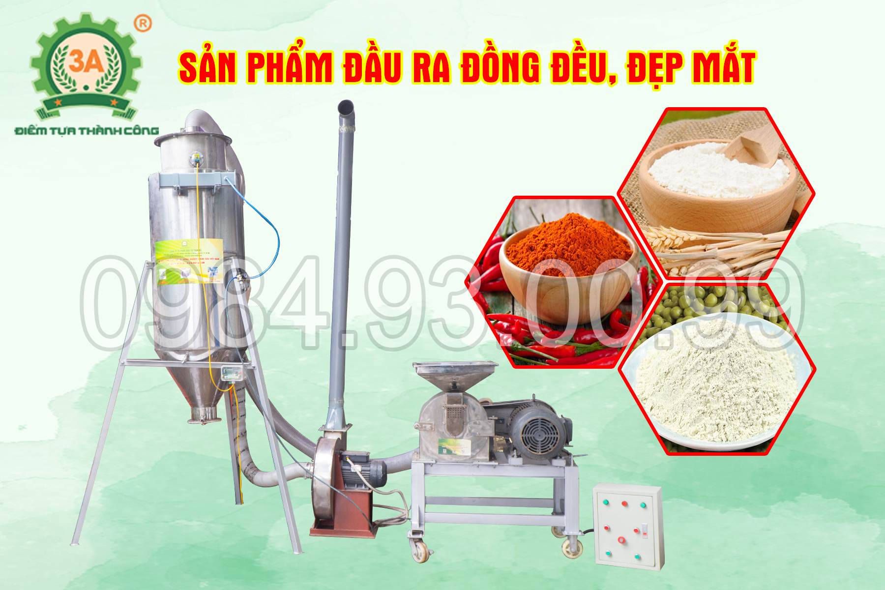 máy xay bột ớt, ngũ cốc 3A15kW cho chất lượng đầu ra vượt trội