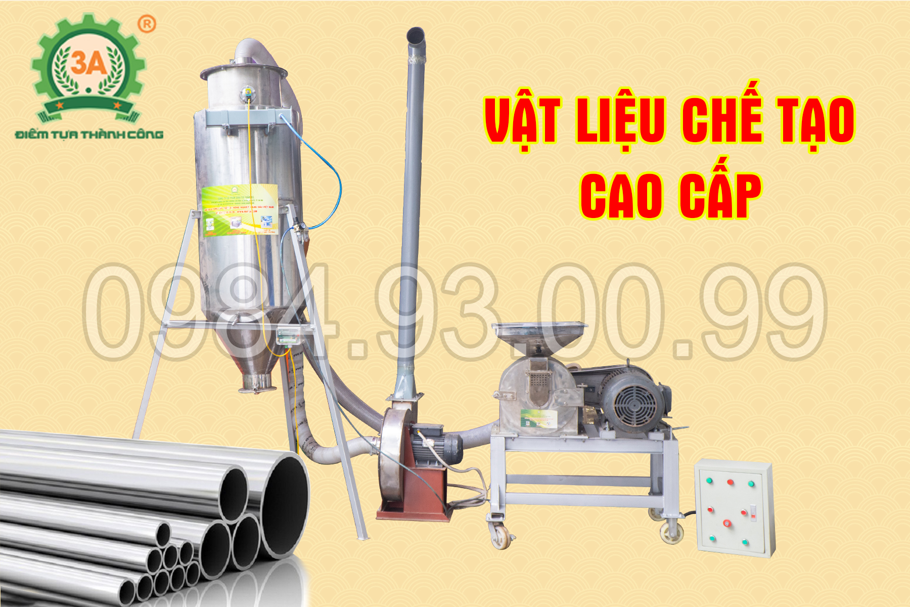 vật liệu chế tạo máy xay bột ớt, ngũ cốc 3A15kW cao cấp