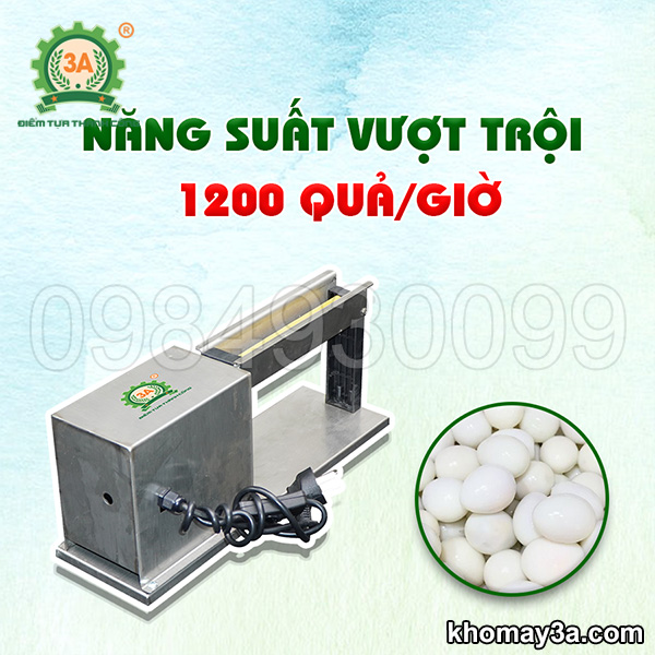 Máy lột vỏ trứng cút inox 3A18W