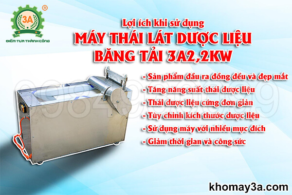 máy thái lát dược liệu băng tải