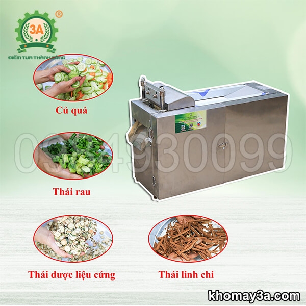 Máy thái lát dược liệu băng tải 3A2,2Kw