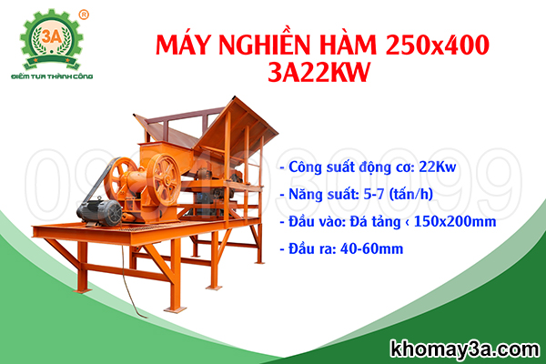 Máy nghiền hàm 250 x 400 3A22Kw