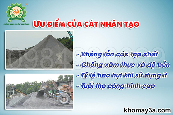 Lợi ích khi sử dụng cát nhân tạo 