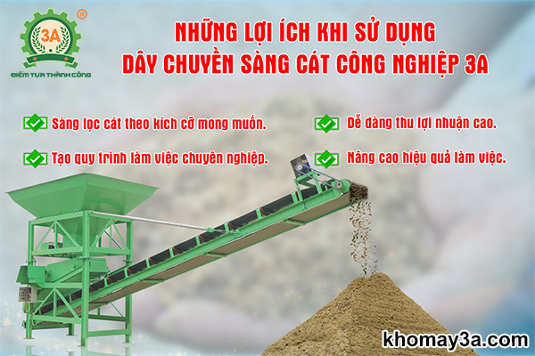 Những lợi ích khi sử dụng dây chuyền sàng cát công nghiệp 3A