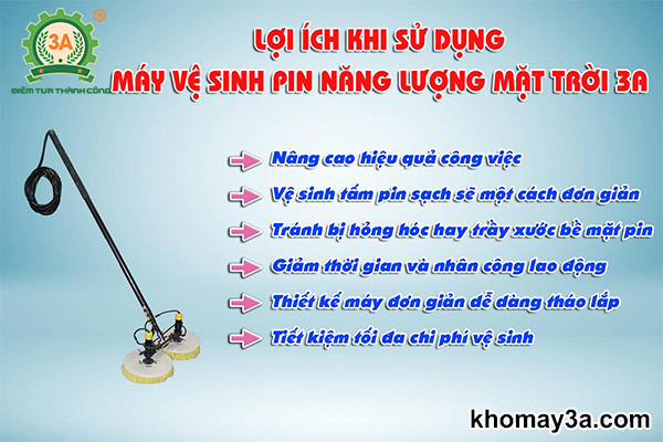 Lợi ích của khách hàng khi sử dụng máy vệ sinh pin năng lượng mặt trời 3A