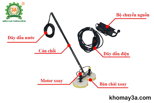 Cấu tạo máy vệ sinh pin năng lượng mặt trời 3A