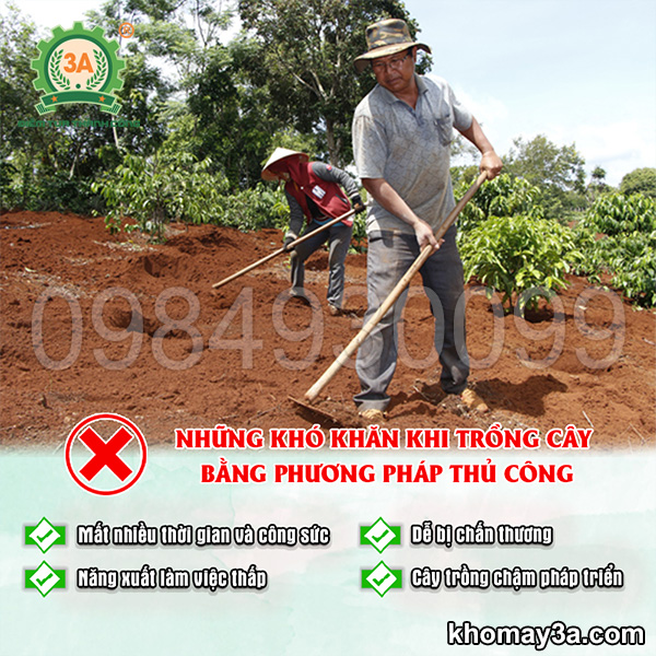 Những khó khăn khi bà con đào hố trồng cây cà phê bằng phương pháp thủ công