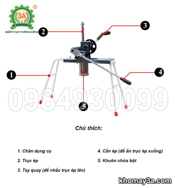 cấu tạo dụng cụ làm mì sợi