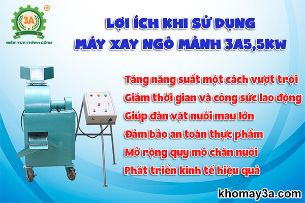  Lợi ích khi sử dụng Máy xay ngô mảnh 3A5,5KW