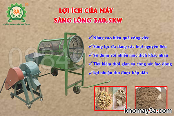 Máy sàng lồng 3A0,5Kw (08)