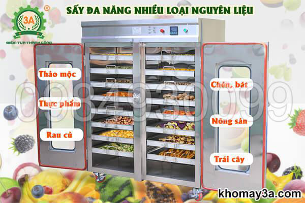 Máy sấy hoa quả khô 3A (16 khay)