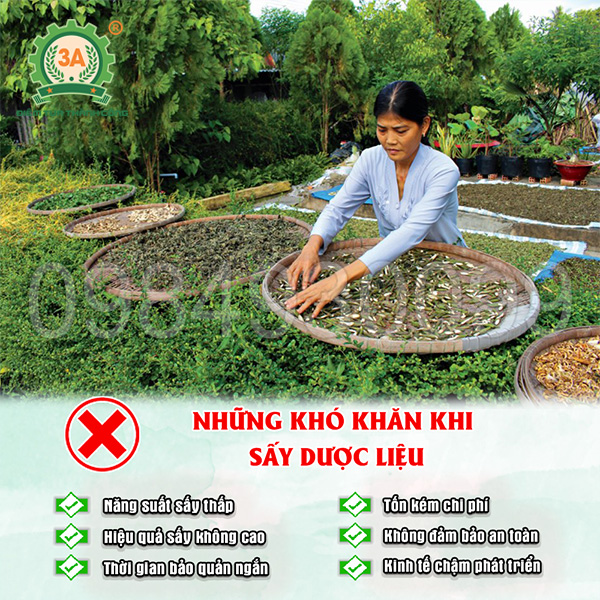 Những khó khăn khi sấy dược liệu bằng dụng cụ thô sơ