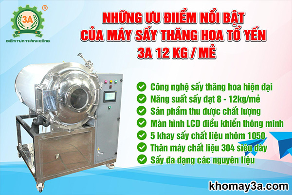 Những ưu điểm nổi bật của Máy sấy thăng hoa tổ yến 3A 12Kg/mẻ