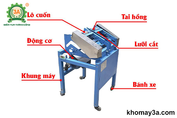 Cấu tạo của Máy bóc vỏ măng sặt 3A0,75Kw