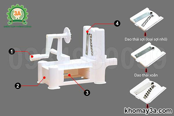 Cấu tạo của dụng cụ bào sợi rau củ quả