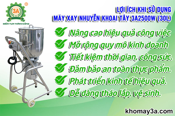 Máy xay nhuyễn khoai tây 3A2500W (30L)