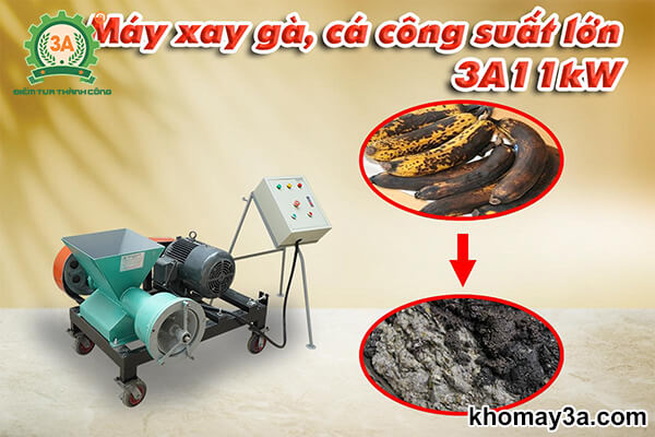 Máy xay cá, gà nguyên con công suất lớn 3A11KW