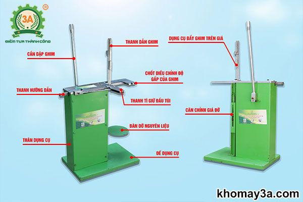 Cấu tạo của dụng cụ buộc đầu bịch phôi nấm 3A