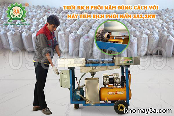 Máy tiêm bịch phôi nấm 3A2,2kW